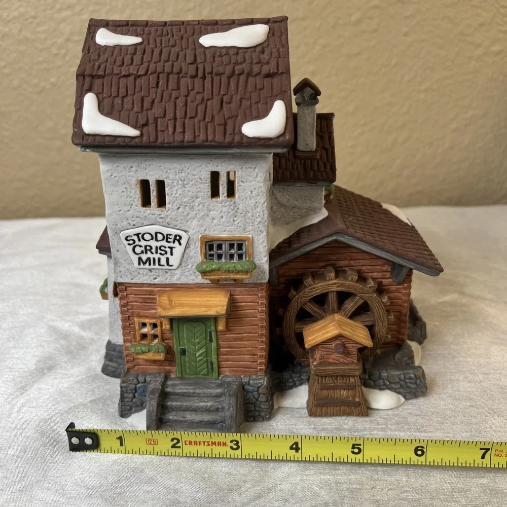 Vtg 1988 Dept 56 Alpine Village Series Stoder Grist Mill #5953 Heritage Village